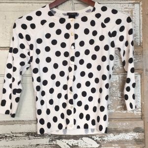 EUC 3/4 sleeve polka dot cardigan Ann Taylor